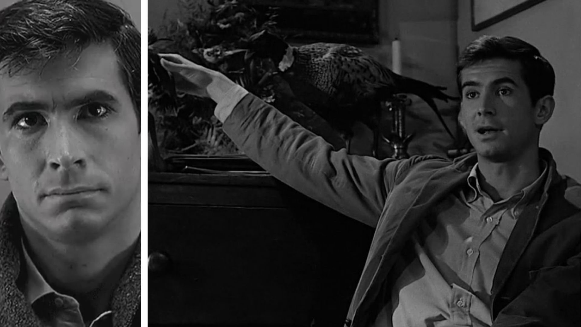 Stills of Anthony Perkins as Norman Bates from Alfred Hitchcock&rsquo;s 1960 adaptation of Psycho (Image Via: Prime Video)