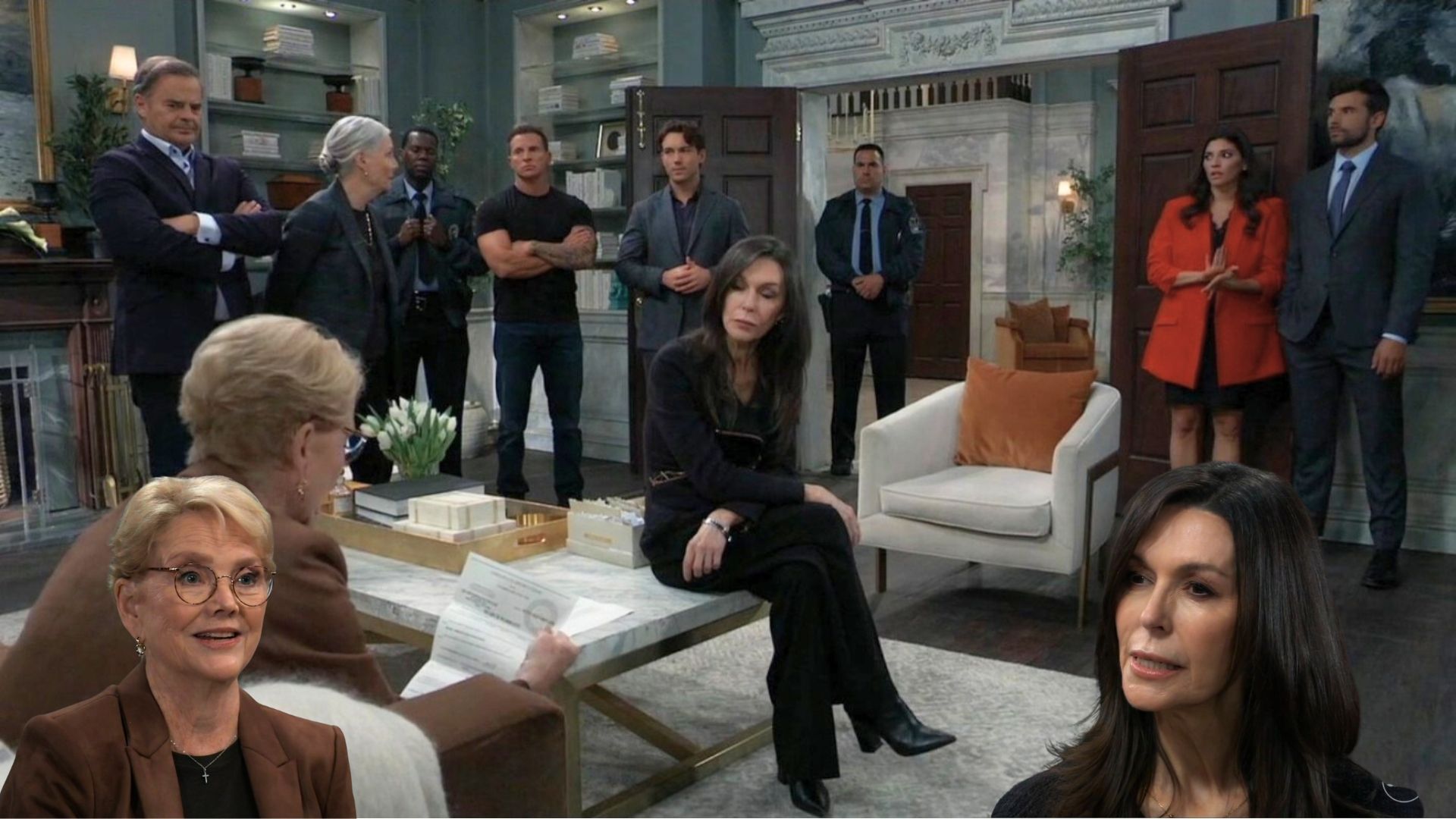 Ronnie finds a key error in the warrant and prevents Anna from starting to search the Quartermaine estate on General Hospital | Image: ABC