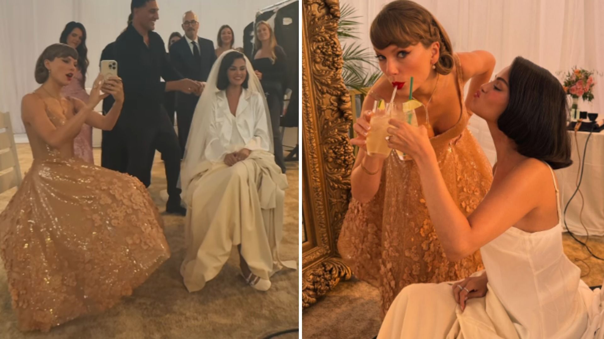 Selena Gomez shares pictures with Taylor Swift from her wedding (Image via Instagram/@selenagomez)
