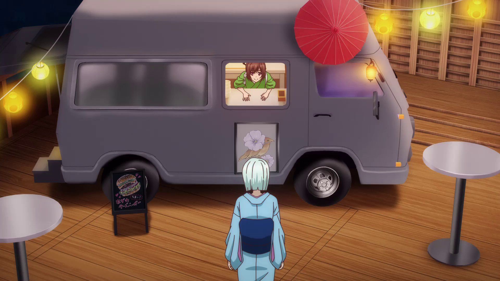 Aoi&#039;s food truck (Image Credit: Studios Gonzo and Makaria)