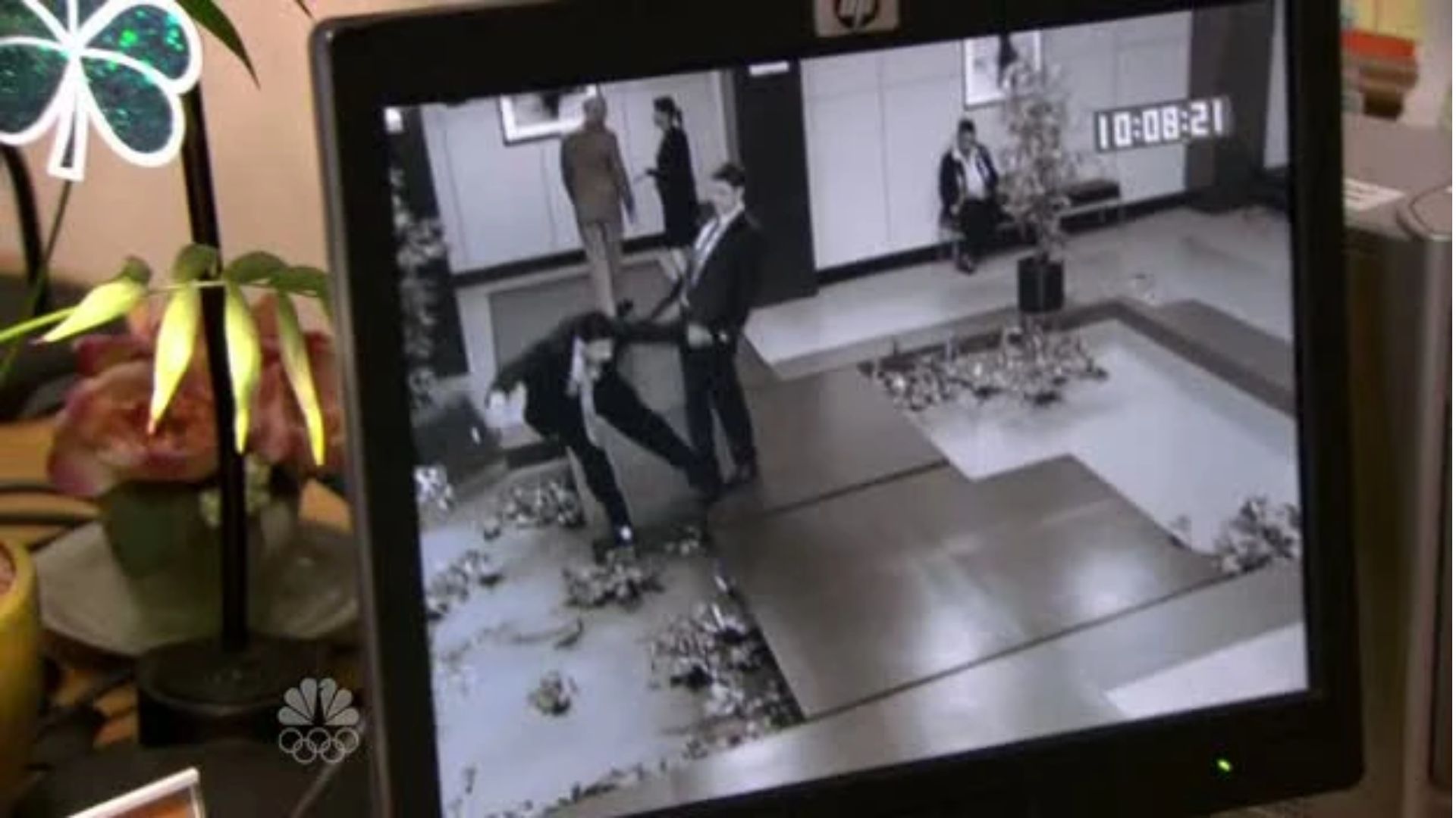 Scene from the Koi Pond episode of The Office | Image via Netflix