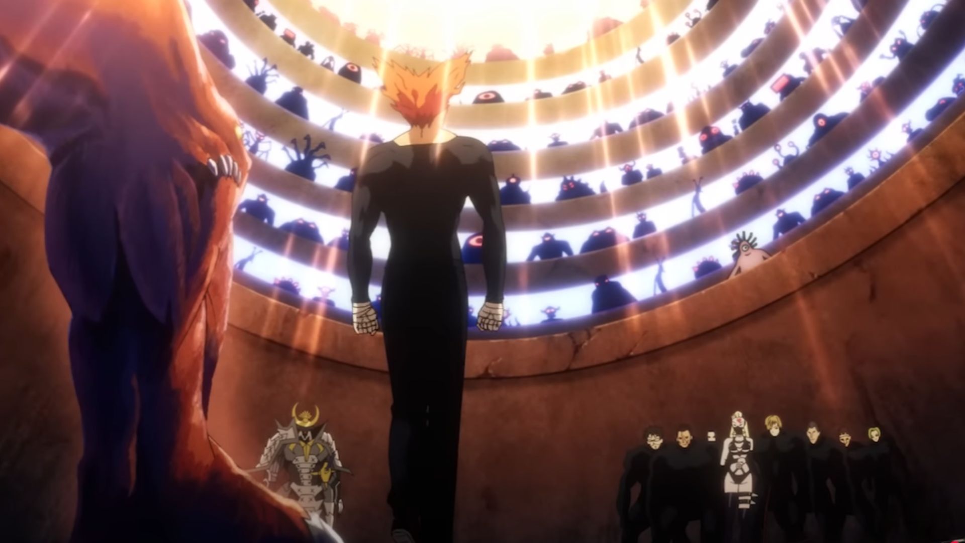 Garou as seen in the Monster Association&#039;s base (Image Source: Studio J.C. Staff)