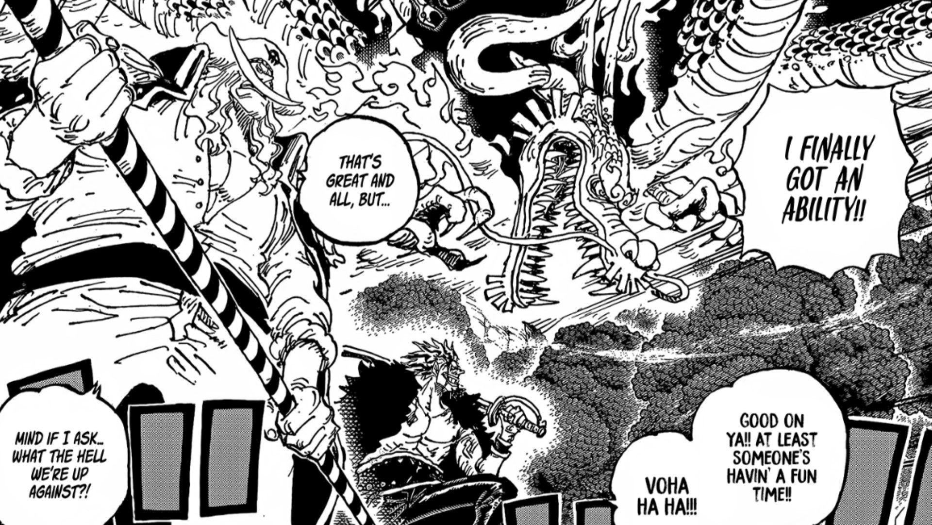 Kaido, Whitebeard, and their captain (Image Credit: Shueisha)