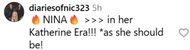 Fans react to Nina's post. (Image via Instagram/@nina)