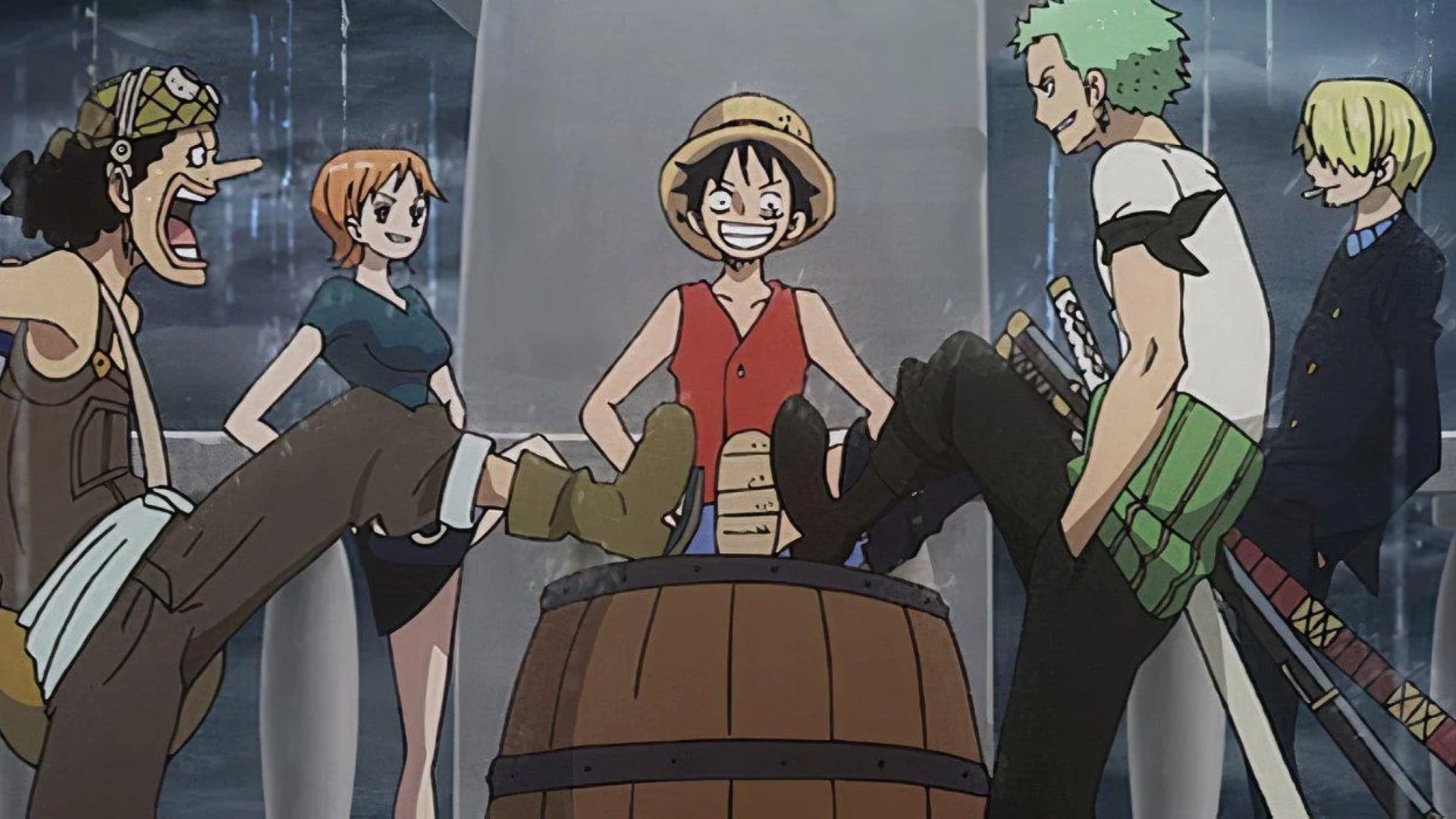 The Straw Hats at the beginning of the series (Image Credit: Toei Animation)