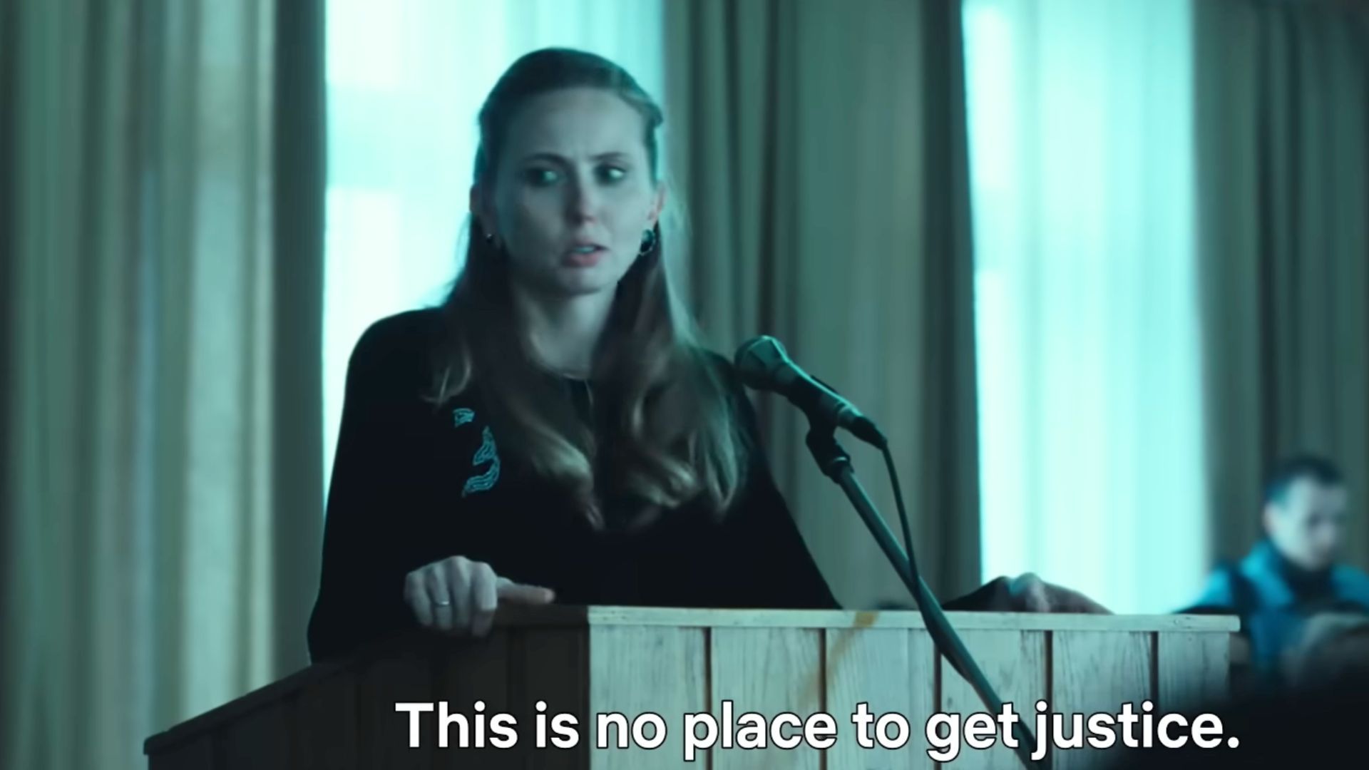 Justyna Wasilewska in Heweliusz | Image via YouTube/Netflix