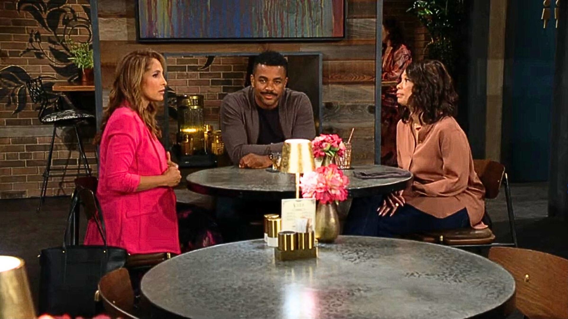 Christel Khalil, Sean Dominic, and Valarie Pettiford on The Young and the Restless | Image: CBS