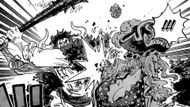 Kaido hitting Big Mom (Image Credit: Shueisha)