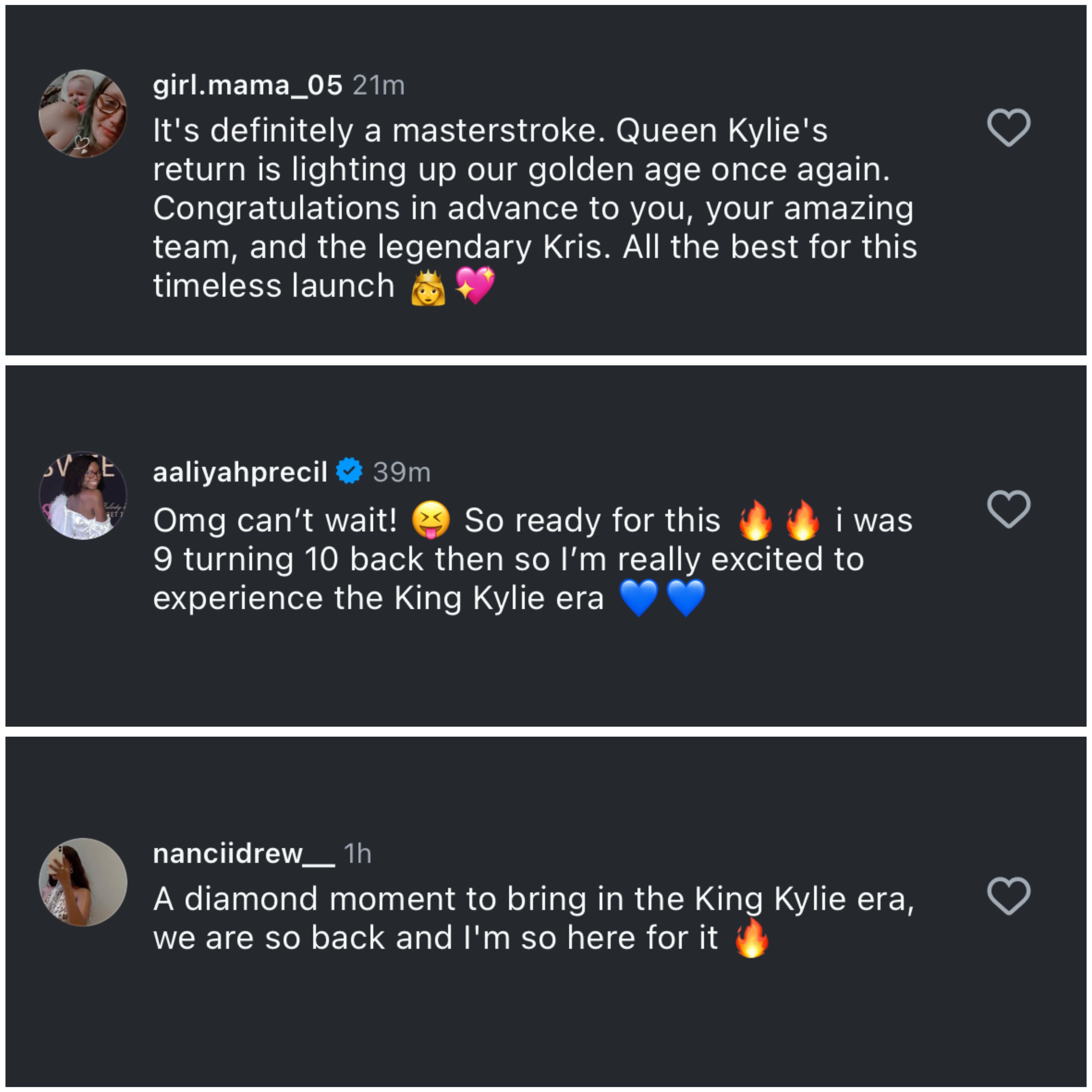 Fans react to Kylie&rsquo;s post (Image via Instagram/@kyliejenner)