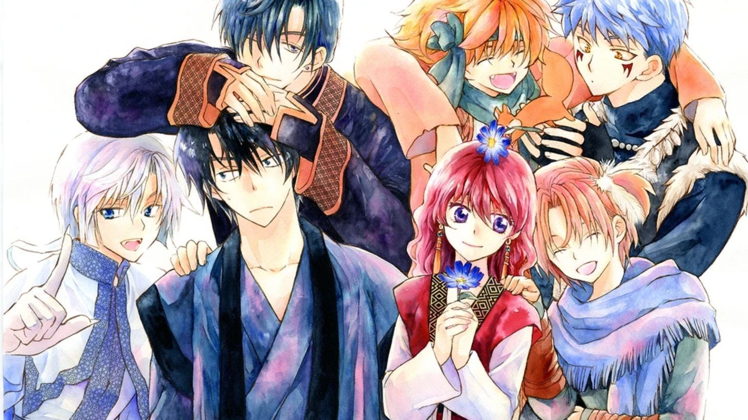 The whole cast of Yona of the Dawn series (Image credit: Viz Media)