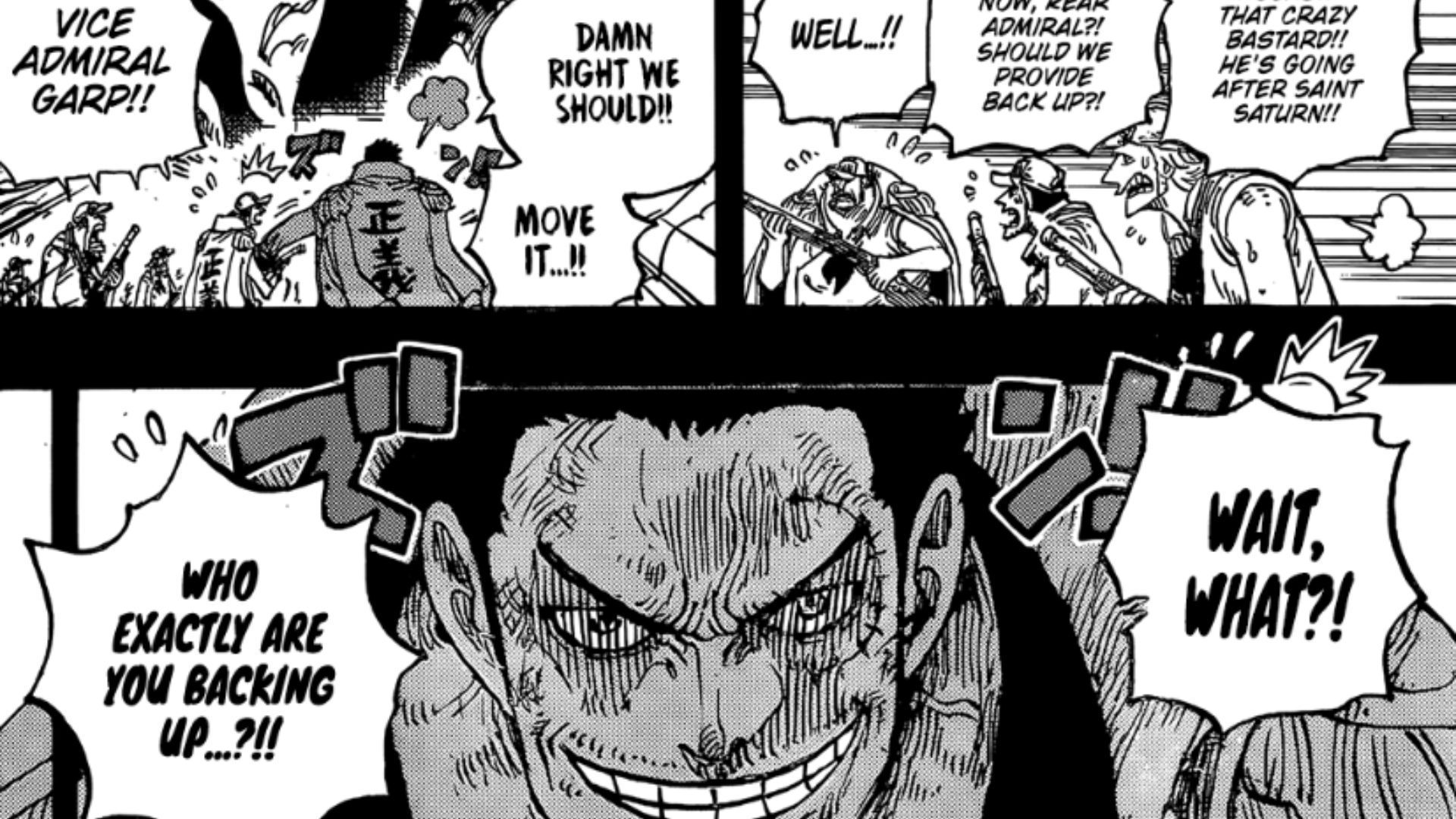 Garp as seen during the God Valley in One Piece