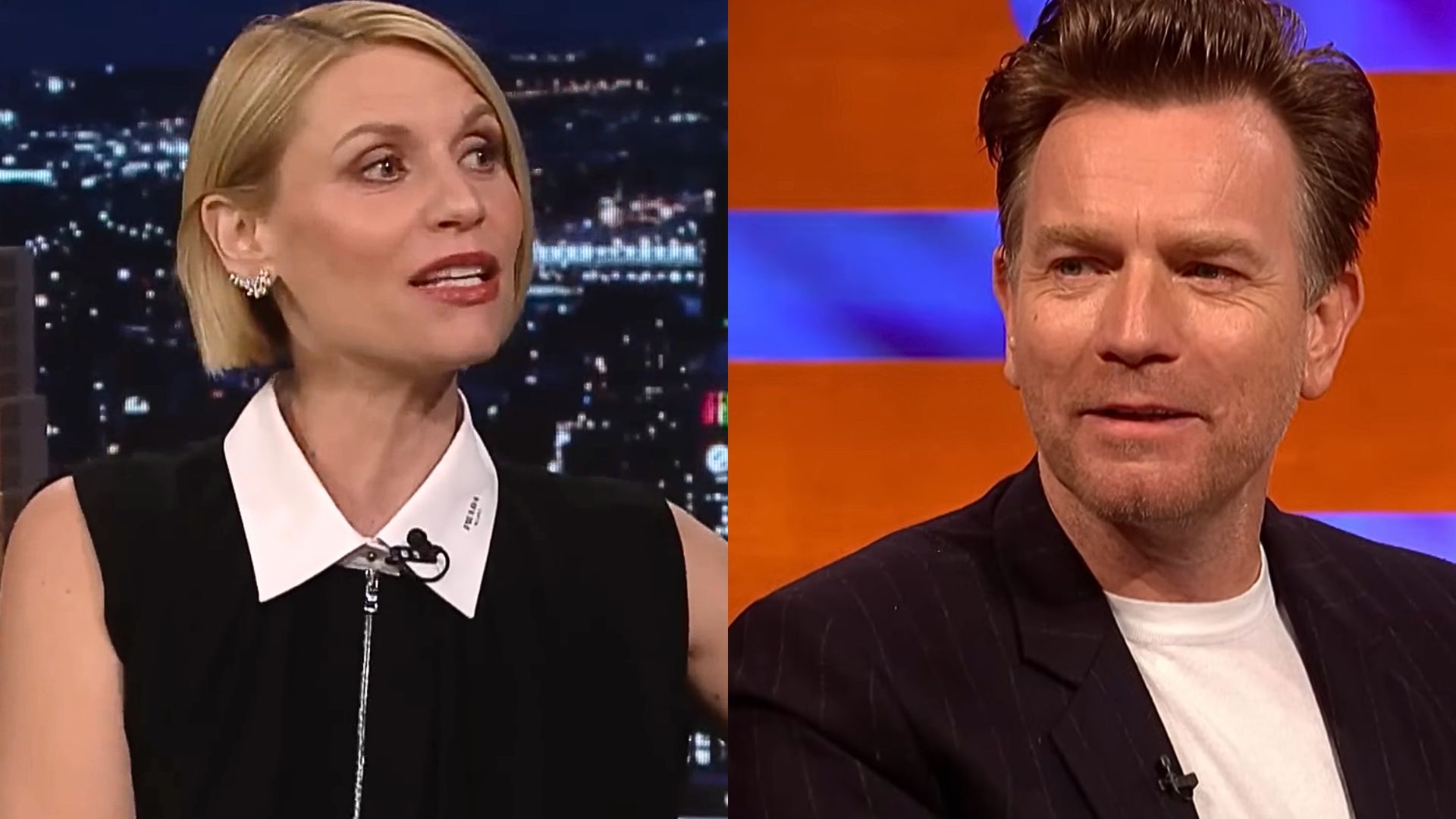 Claire Danes will play the lead role alongside Ewan McGregor in The Spot (Images Via The Tonight Show Starring Jimmy Fallon and BBC)