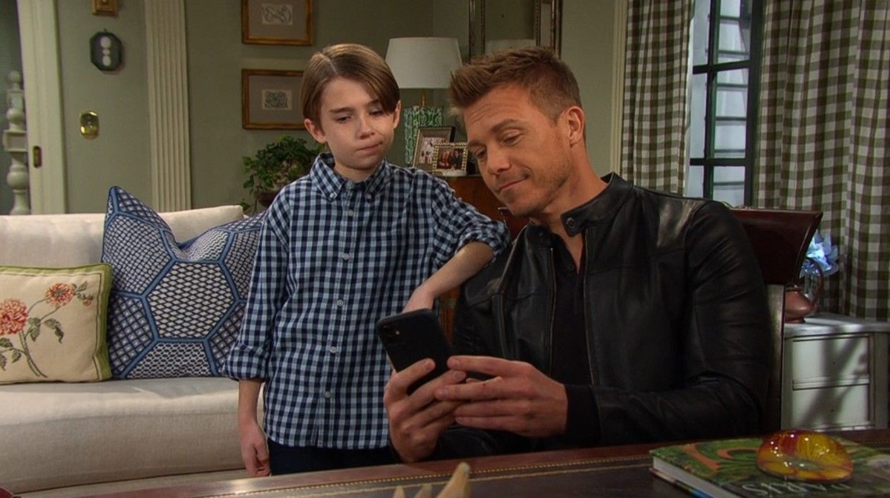 Jeremy (Michael Roark) bonded with little cuz Thomas (Cary Christopher) on Days of our Lives. \Image: Peacock