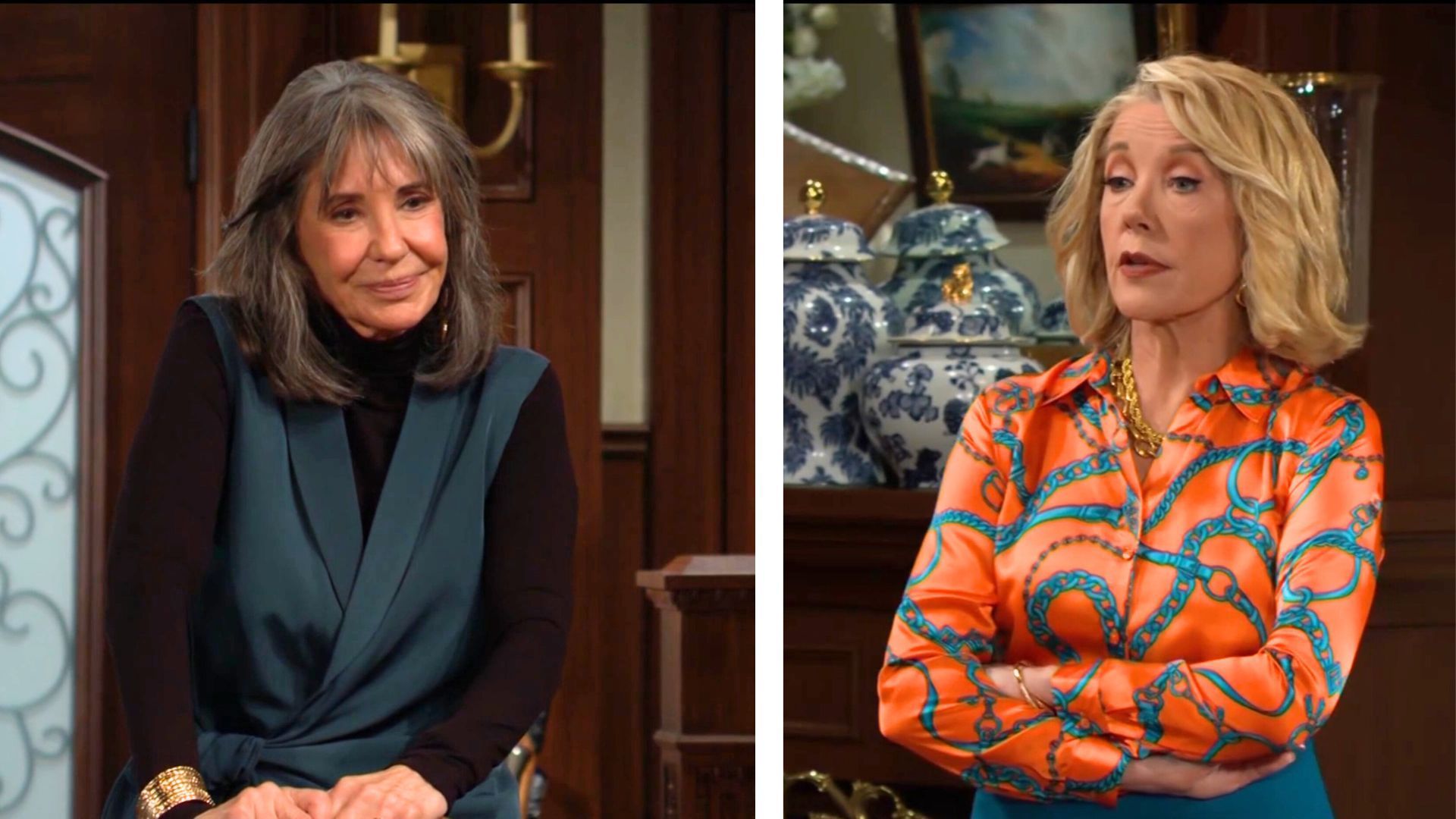 Jill (Jess Walton) and Nikki (Melody Thomas Scott) have a long history between them on The Young and the Restless | Image: CBS