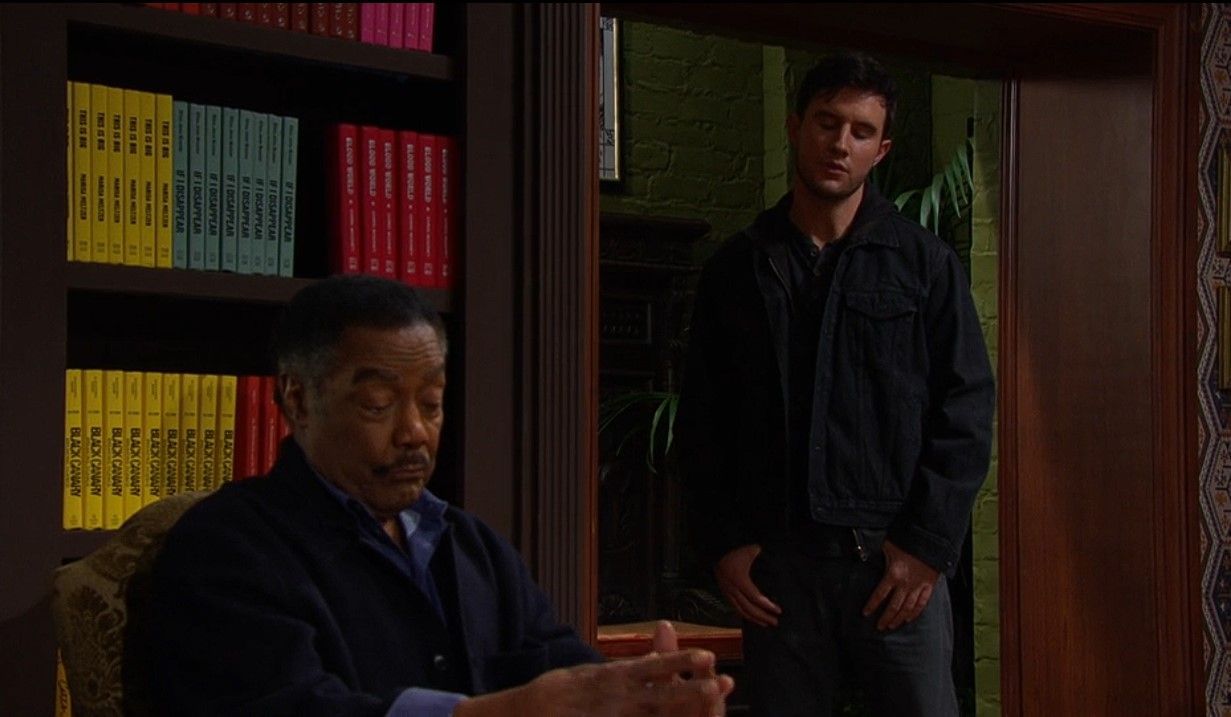 Abe (James Reynolds) laid down the law with mentee Liam (Hank Northrop). \Image: Peacock