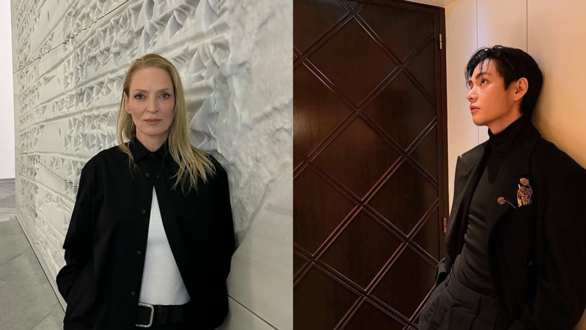 Uma Thurman Talks About Meeting BTS&rsquo; Taehyung at Paris Fashion Week