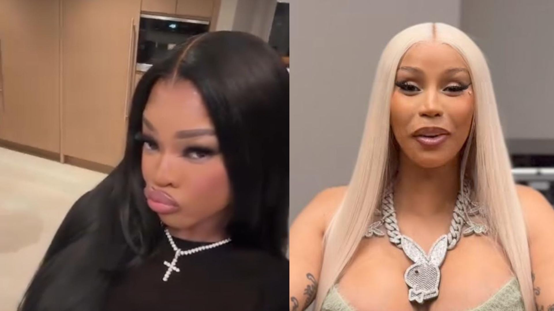 Cardi B and Rapper JT are now embroiled in a feud with each other.(Via/Instagram/thegirljt/iamcardib)