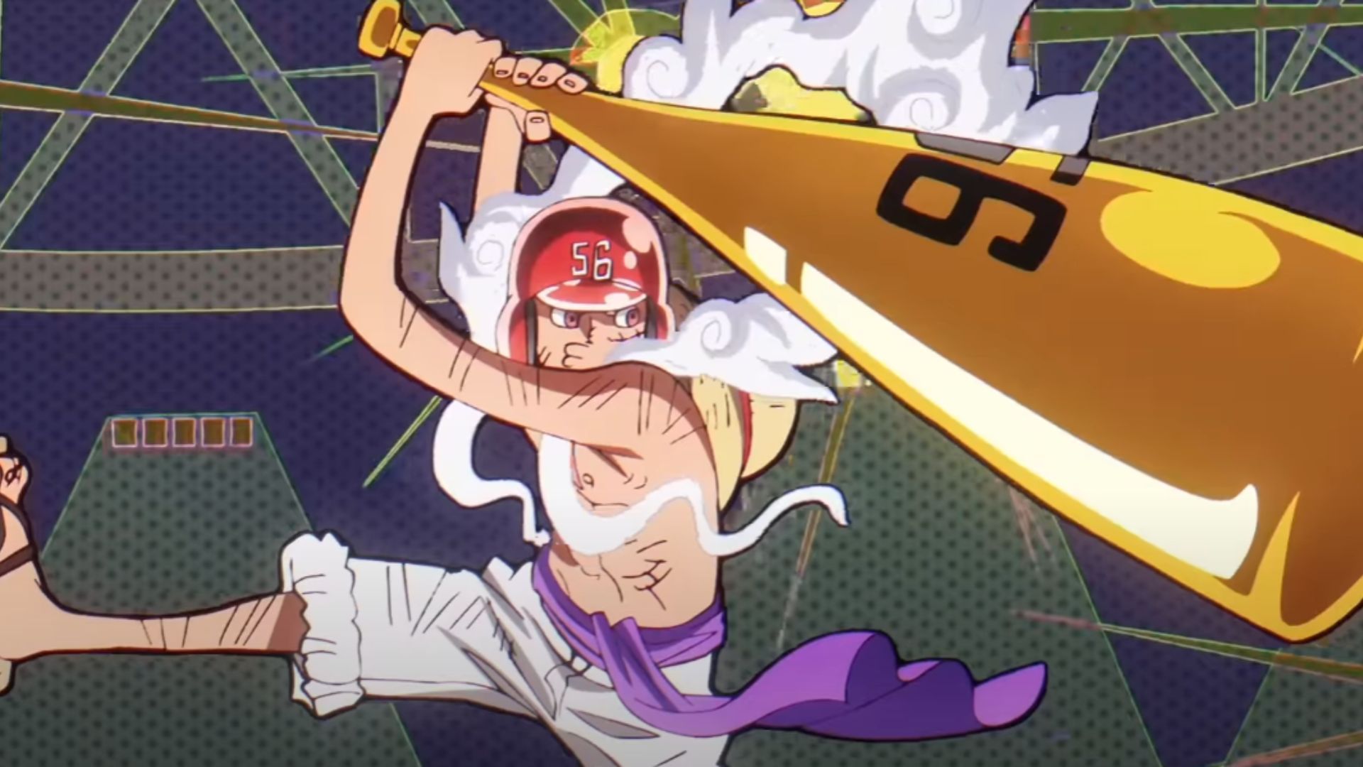 Luffy makes a baseball bat from a tree (Image Source: Toei Animation)