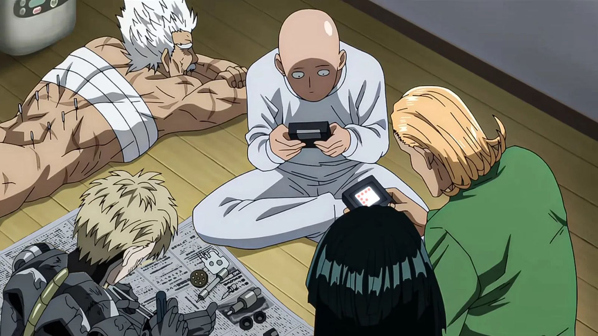 Bang, Genos, Saitama, King, and Fubuki (Image Credits: J.C.Staff)