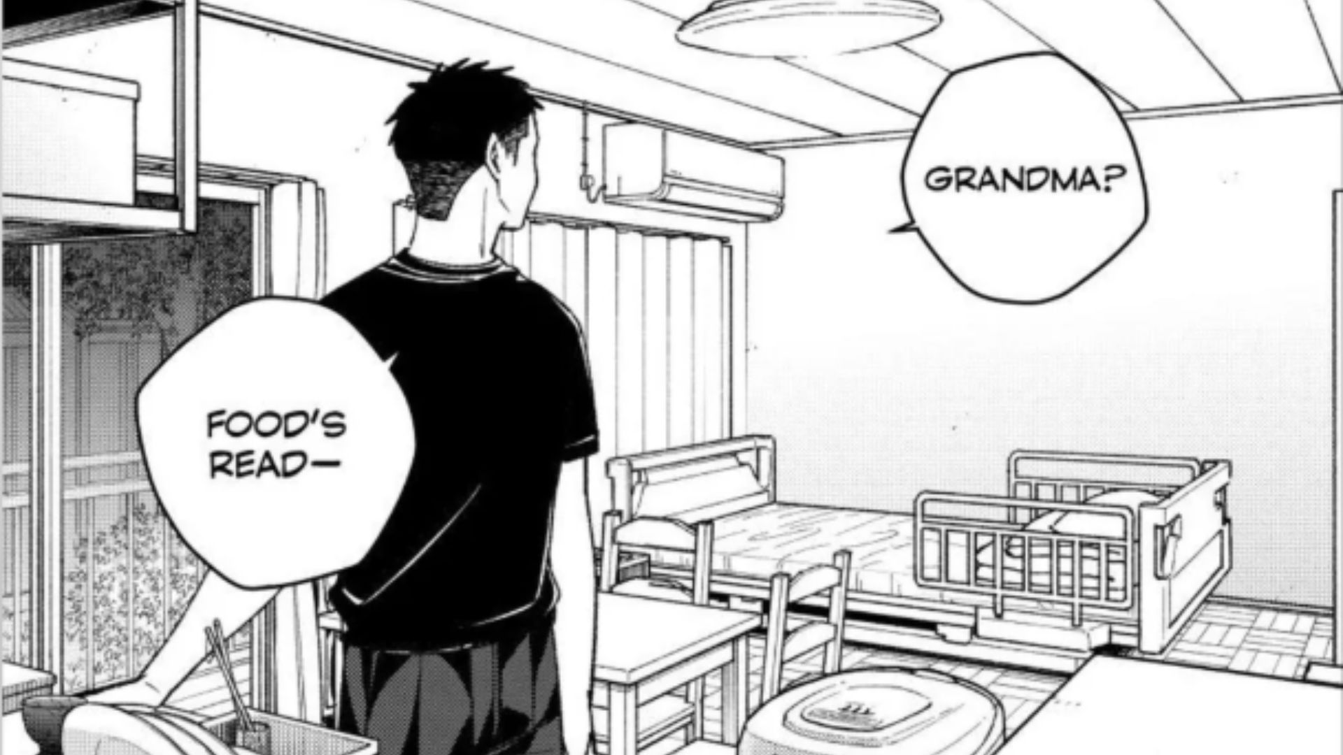 Momojikawa suddenly calls for his grandmother (Image Source: K Manga)