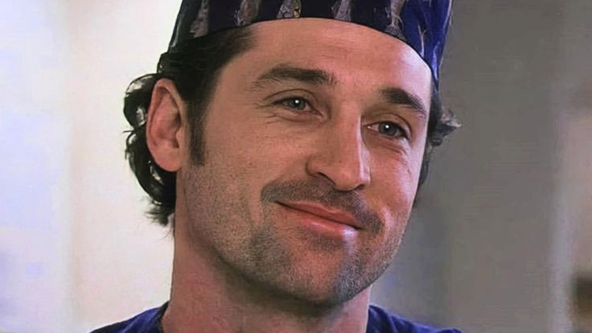 Patrick Dempsey wearing scrubs as Dr. Derek Shepherd in Grey&rsquo;s Anatomy (Image via ABC)