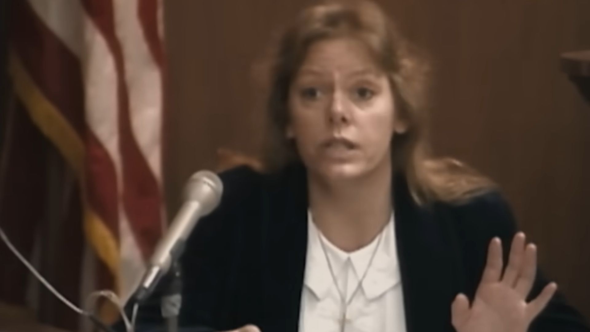 A still from Aileen: Queen of the Serial Killers. (Image via YouTube/Netflix)