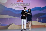 Actors Kim Woo-Bin and Suzy attend Netflix's "Genie, Make A Wish" a press conference at Josun Palace on September 29, 2025 in Seoul, South Korea | Image via: Getty