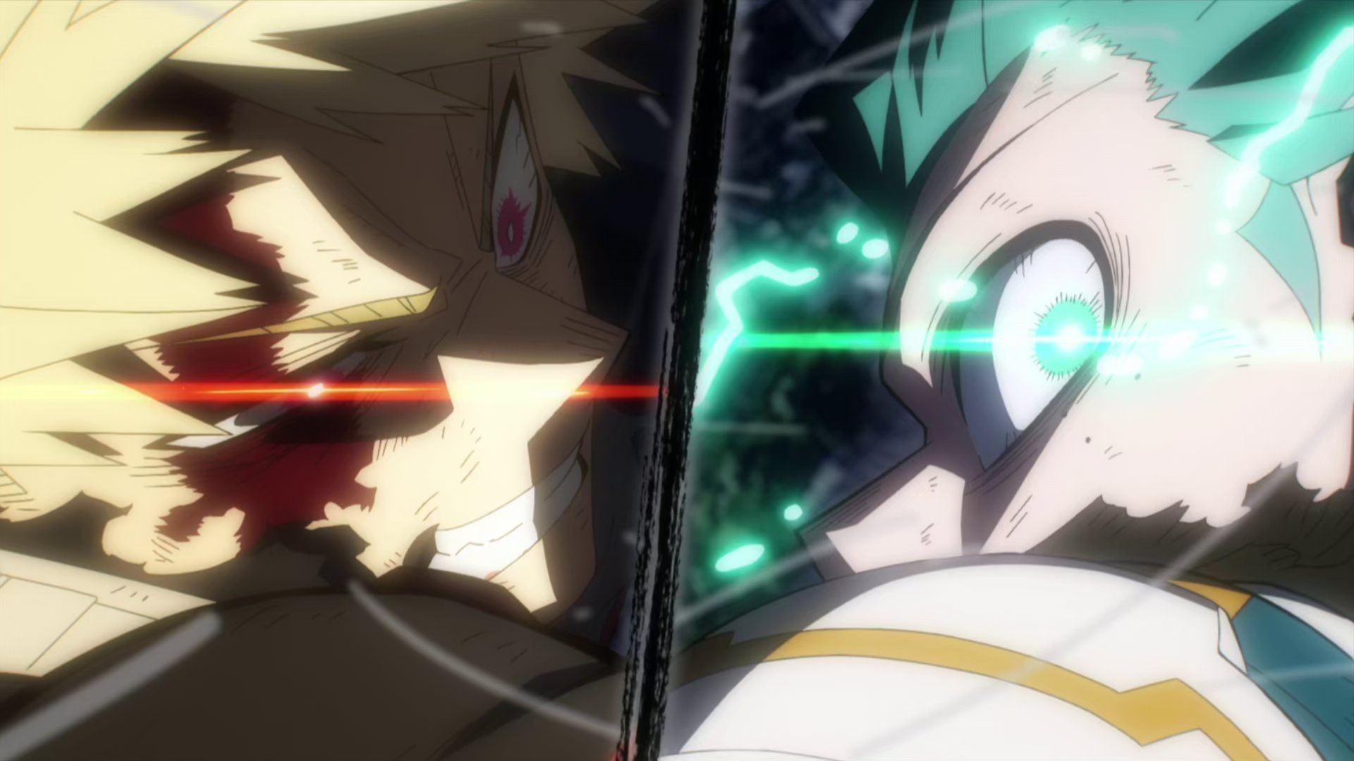 Deku and Bakugo as seen in My Hero Academia Season 8 Episode 3 (Image credit: Studio Bones)