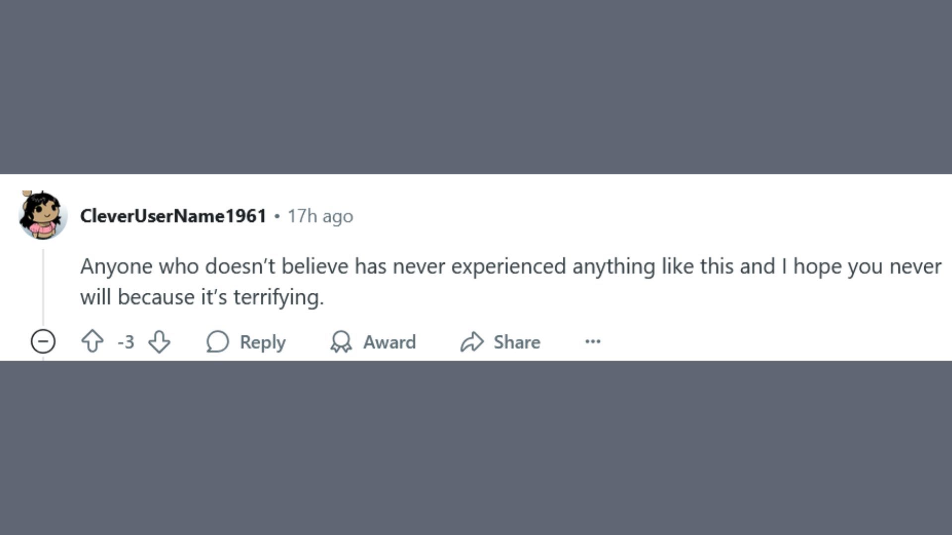 User @CleverUserName1961 via./Reddit.