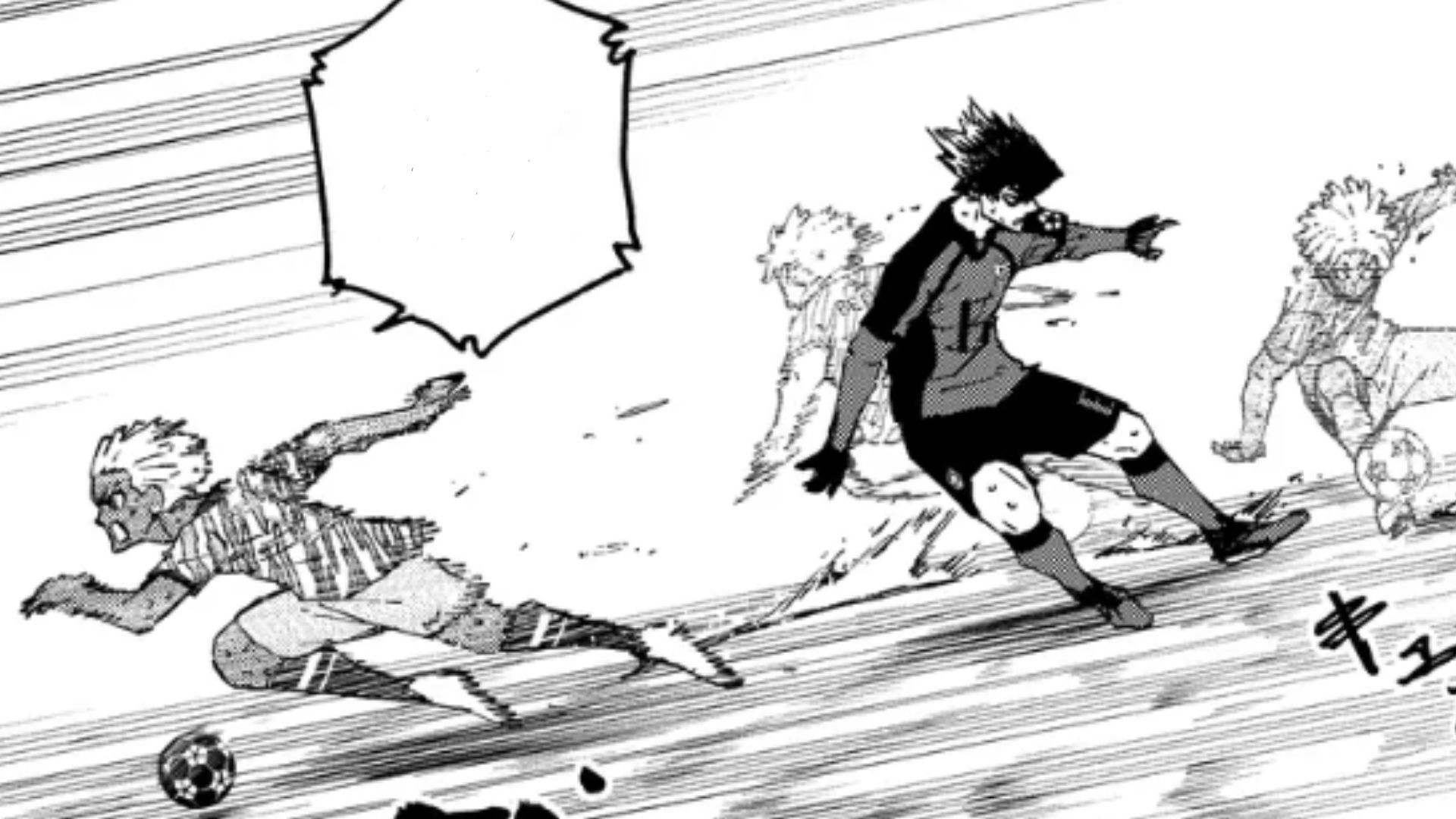 Nigerian player taking the ball past Otoya Eita (Image Credits: K Manga)