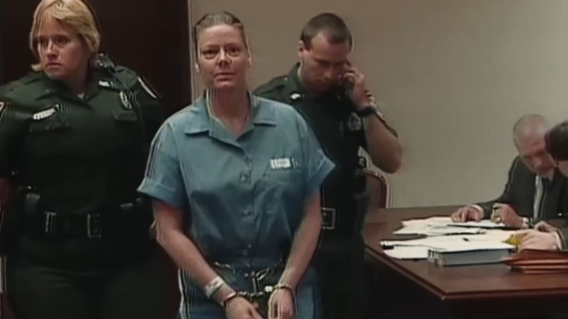 A still from Aileen: Queen of the Serial Killers. (Image via YouTube/Netflix)