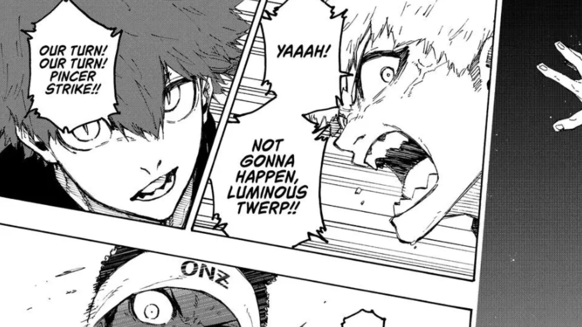 Kurona and Raichi are trying to pin down Onazi (Image Source: K Manga)