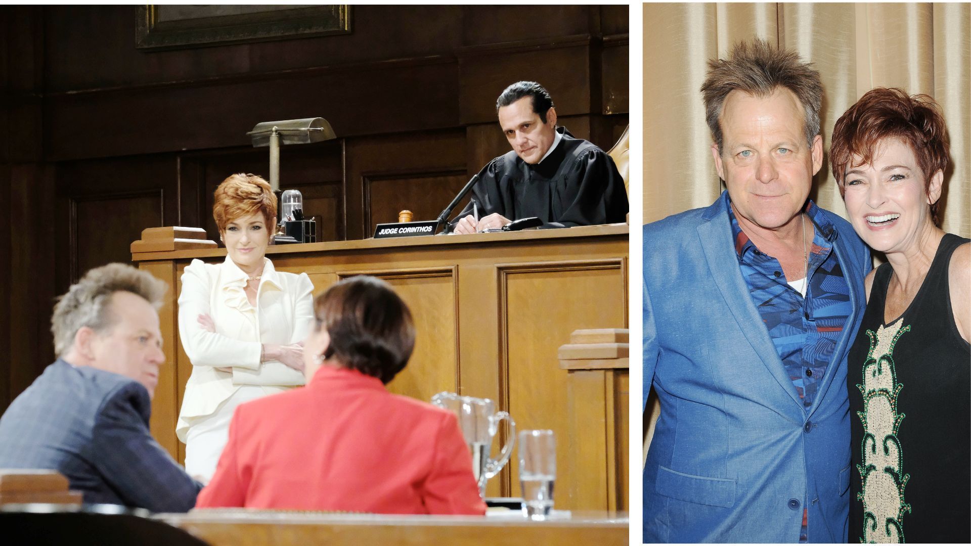 Carolyn Hennesy (Diane), Kin Shriner (Scotty), Maurice Benard (Sonny), and Tracy (Jane Elliot) on General Hospital | Image: JPI