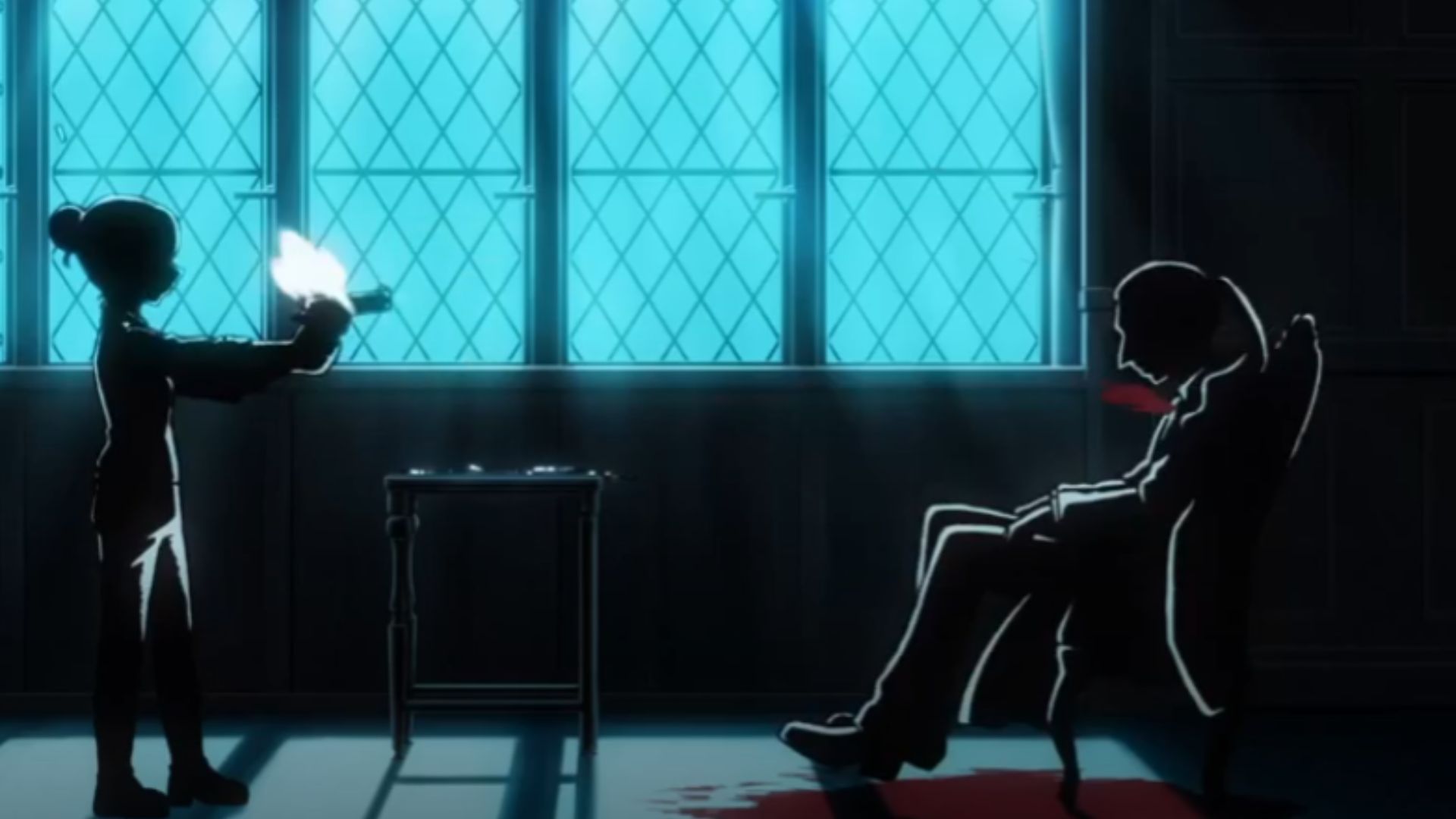 Headmaster Oshibu getting shots by Namatame (Image Source: Science SARU)