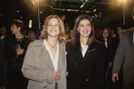 American actors Bridget Fonda and Phoebe Cates are attending the premiere of 'Bodies, Rest & Motion' in Burbank, California, on April 1, 1993. Image via Getty