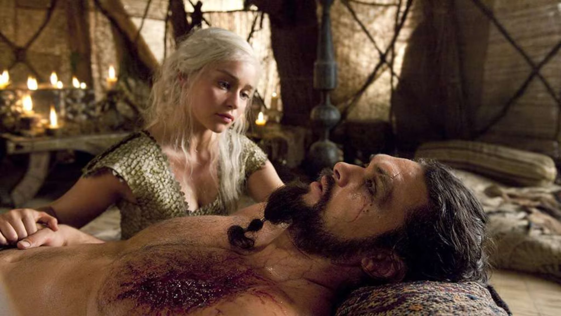 The moment before Khal Drogo&#039;s death | Image via HBO