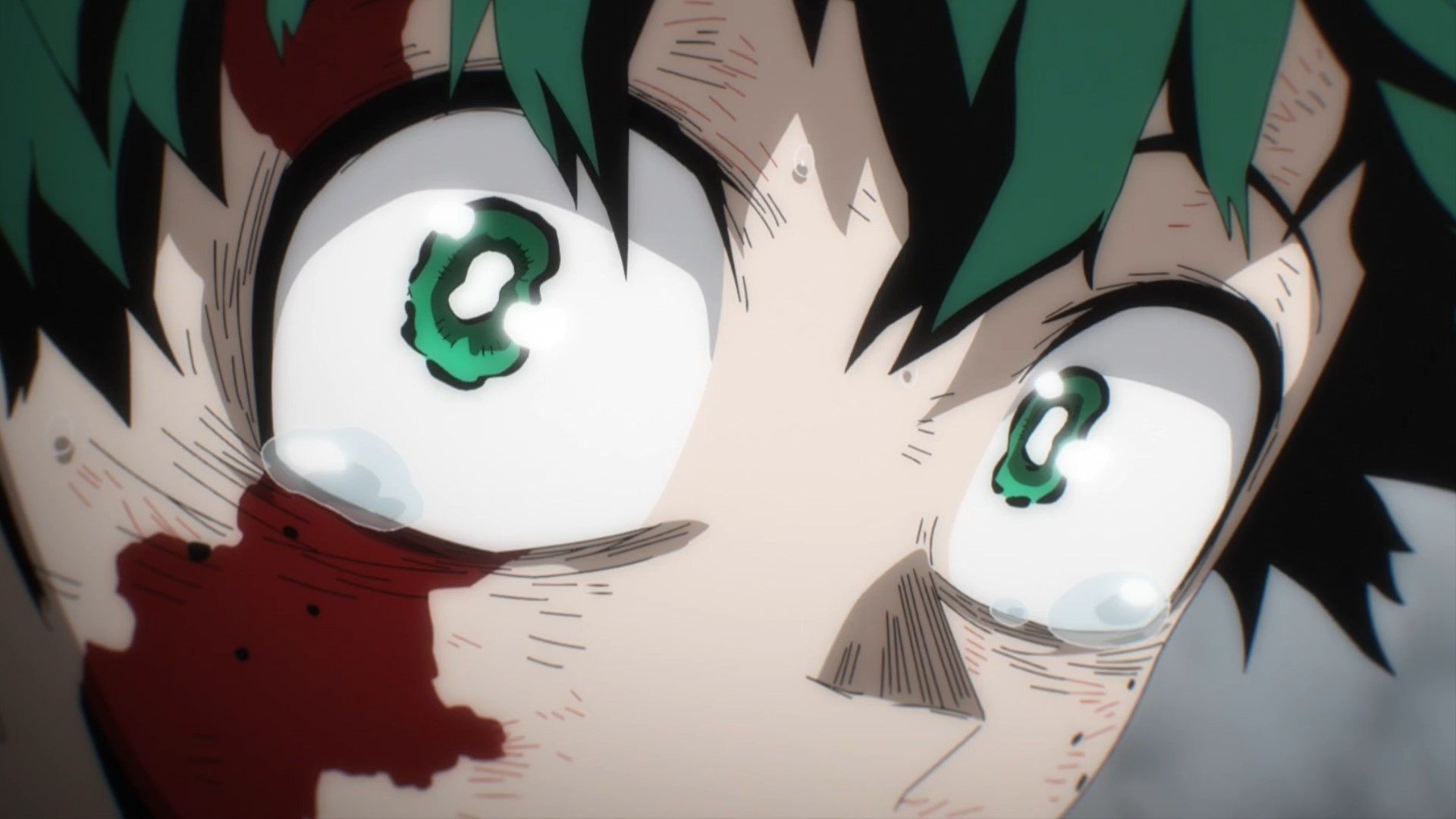 Deku in tears (Image Credit: Studio Bones)