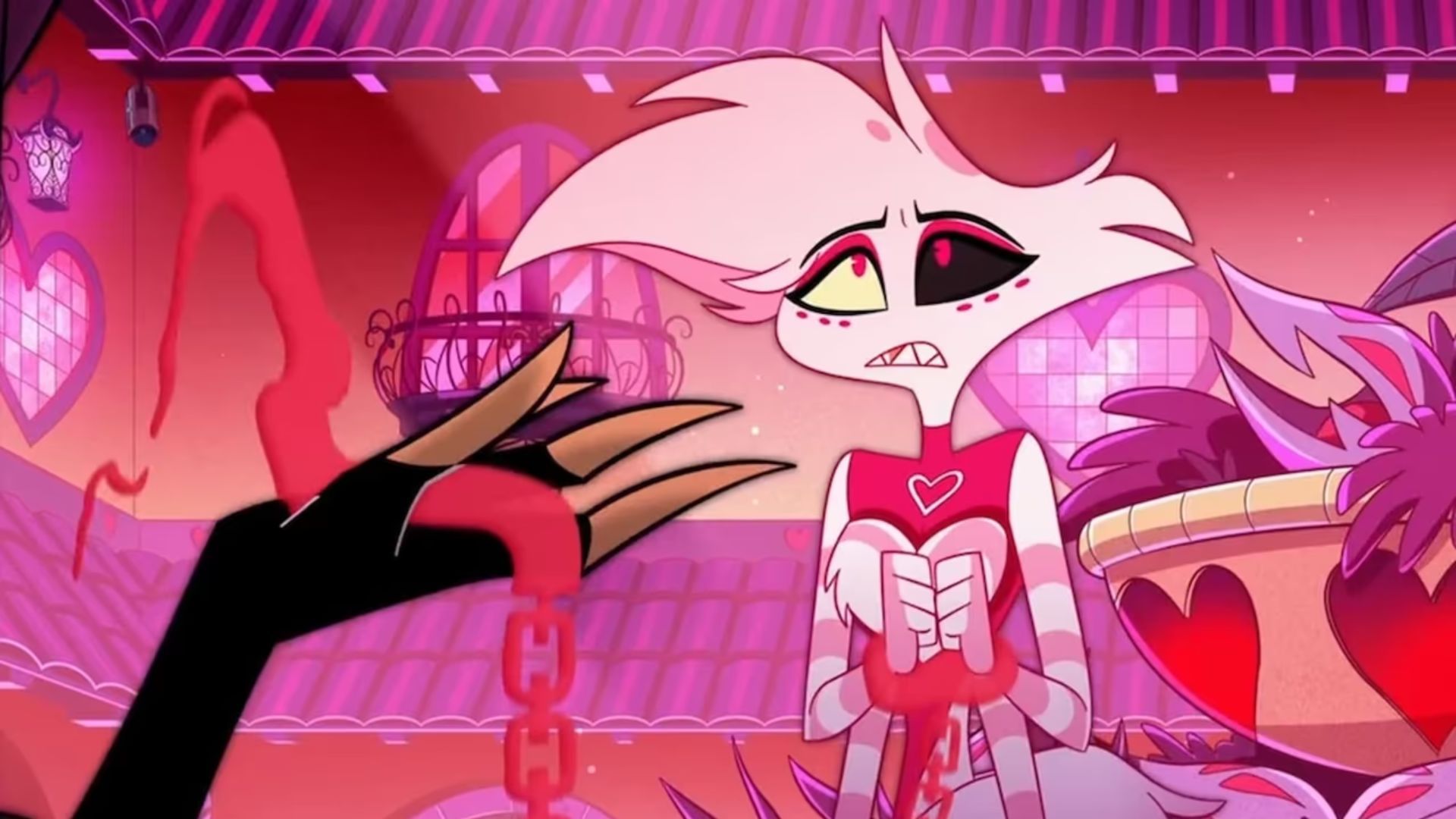 Angel Dust in Hazbin Hotel (Image via Prime Video)