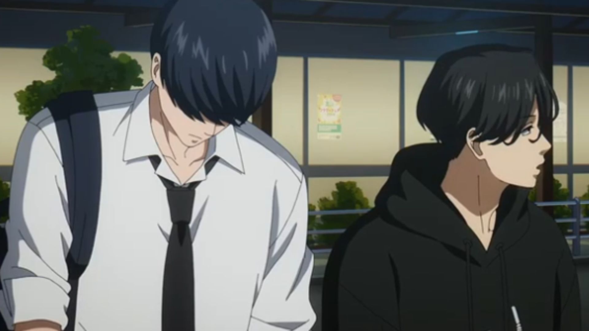 Iori is trying to cheer up Kaboku (Image Source: Studio Madhouse)