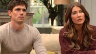 Finn and Steffy are dumbfounded on The Bold and the Beautiful | Image: CBS