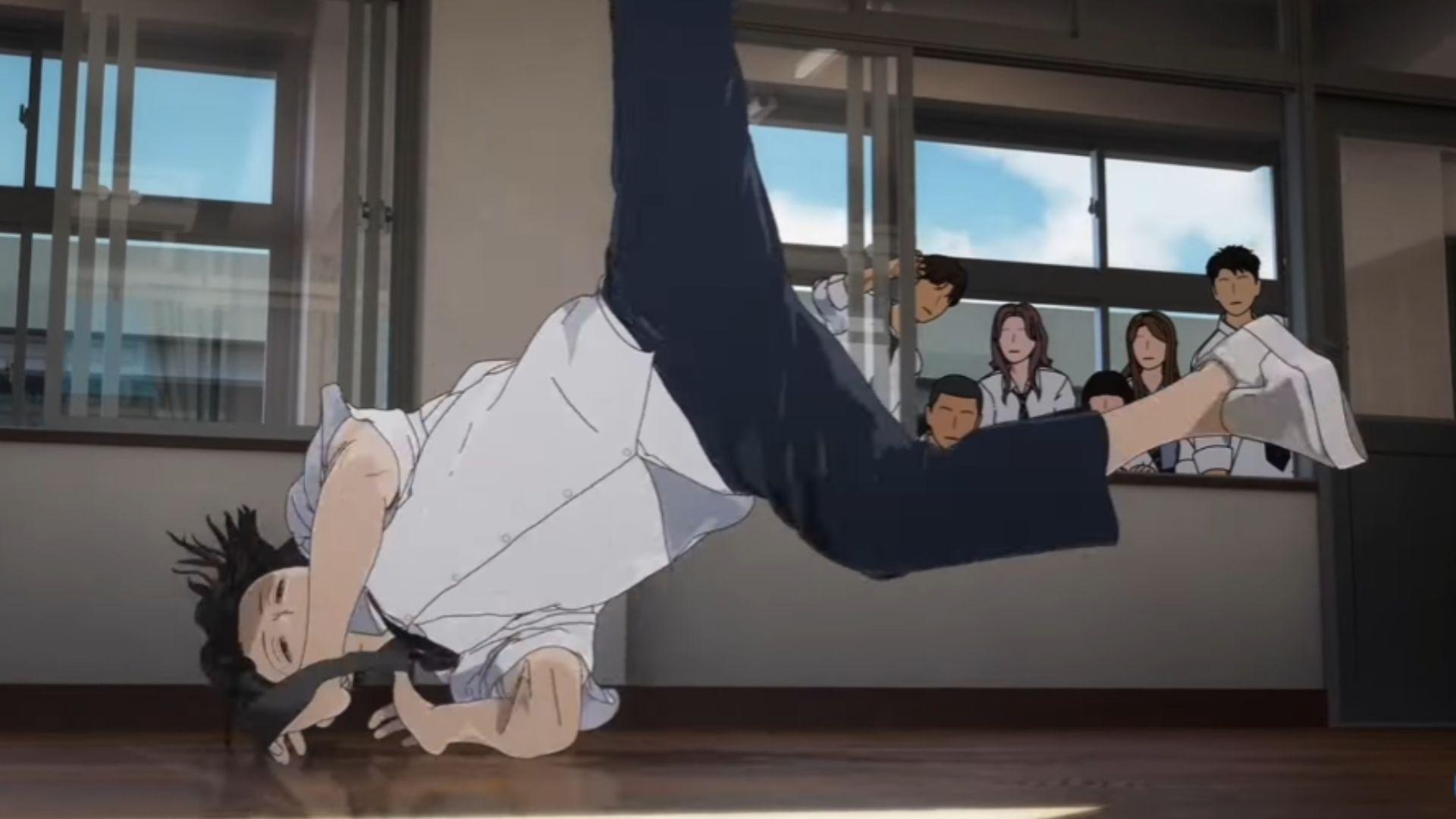 Iori and Kabo&#039;s dance battle (Image Source: Studio Madhouse)