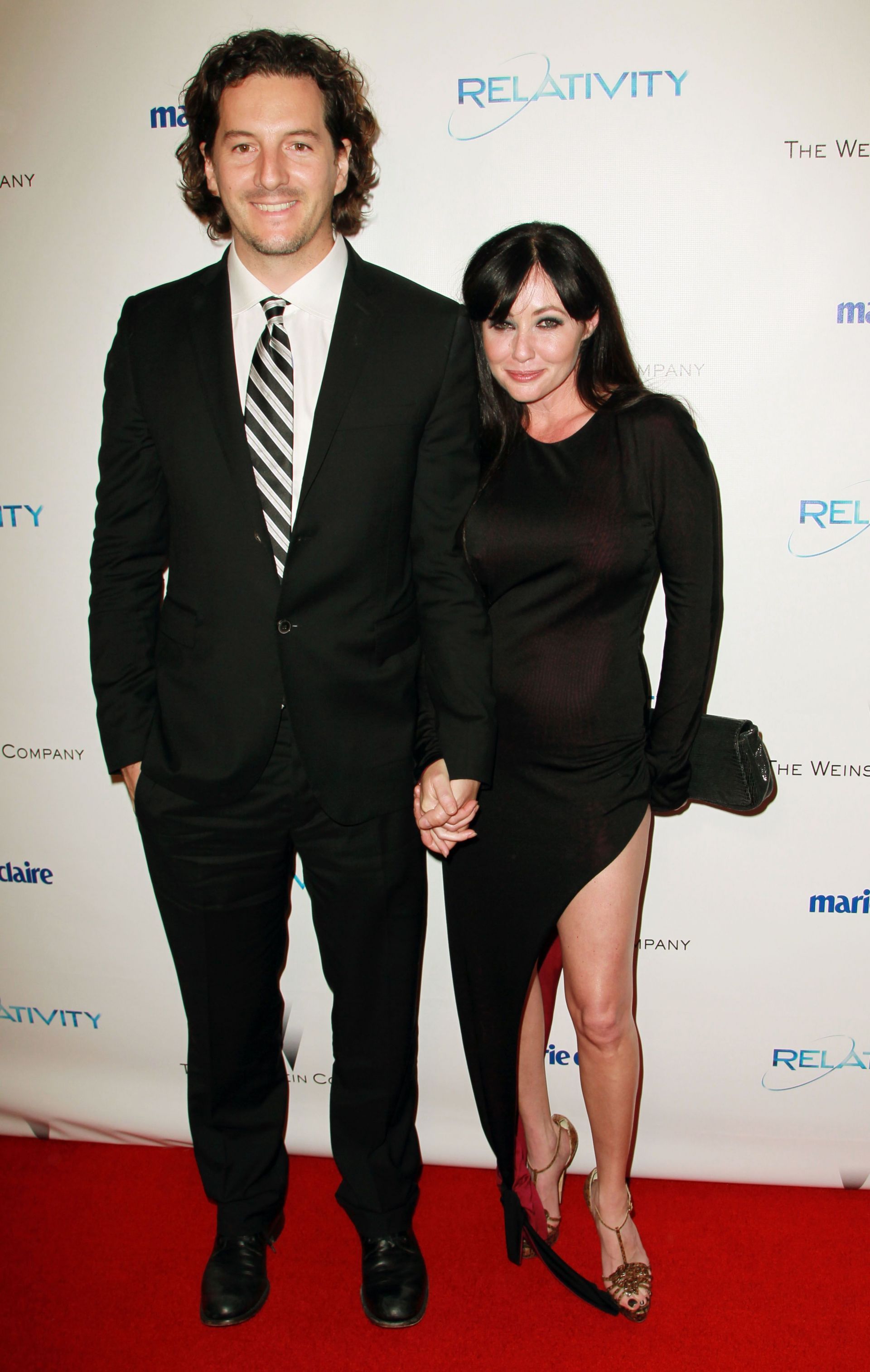 Kurt Iswarienko and Shannen Doherty at the 2011 Golden Globes Afterparty in Beverly Hill, California (Image via Getty)
