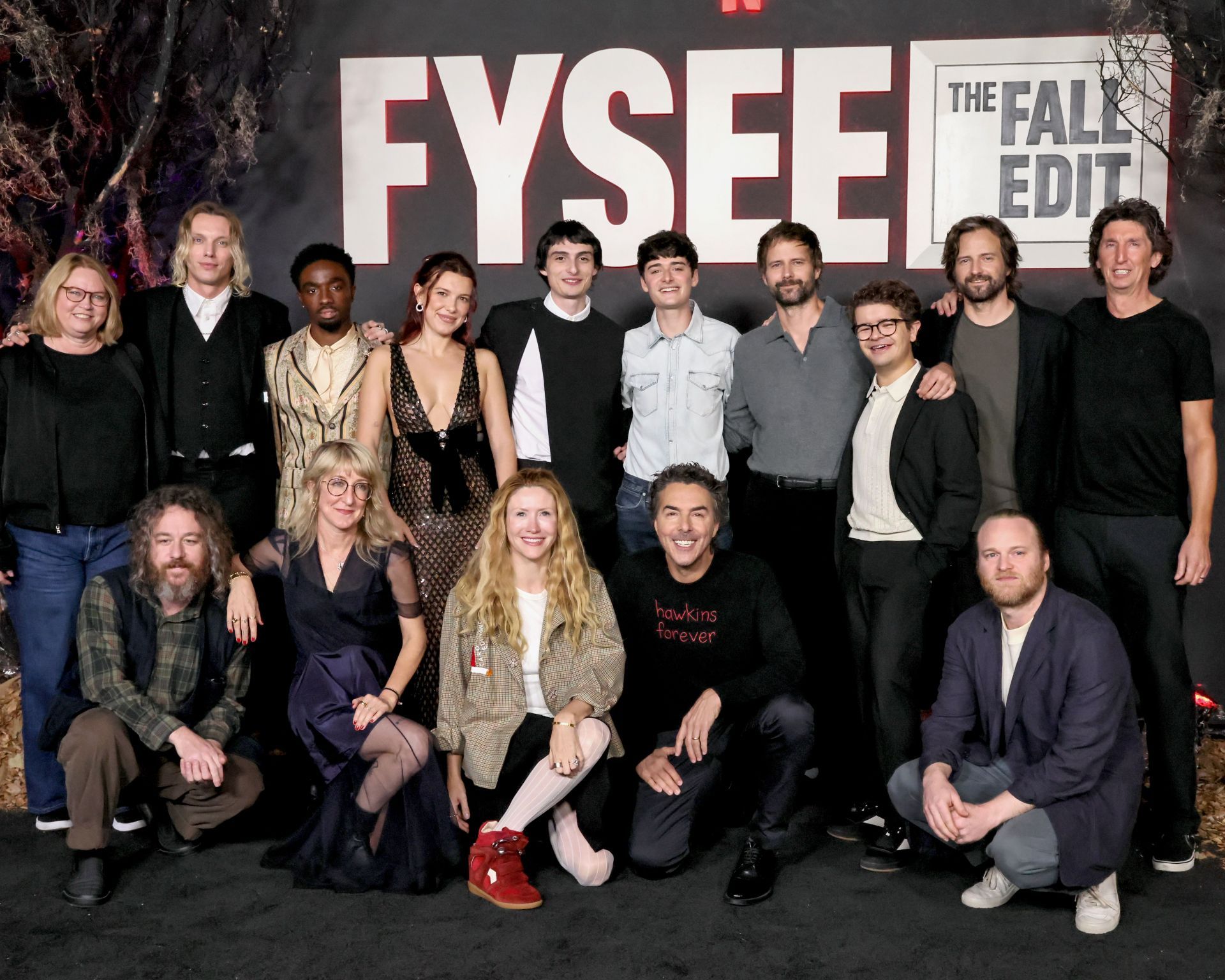 Netflix&#039;s &quot;Stranger Things&quot; cast with Shawn Levy - Source: Getty