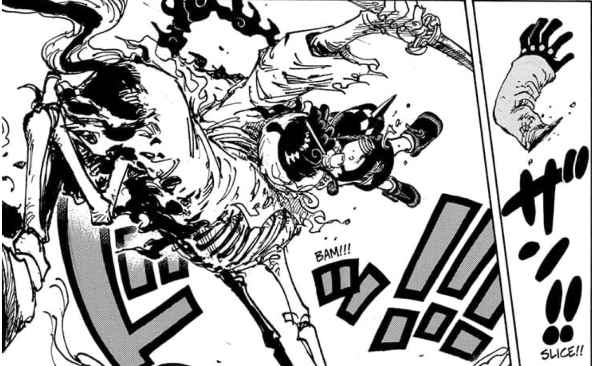 Atlas holding on to Nusjuro (Image Credit: Shueisha)