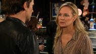 A fired up Sharon let Mitch know he doesn't scare her on The Young and the Restless | Image: CBS