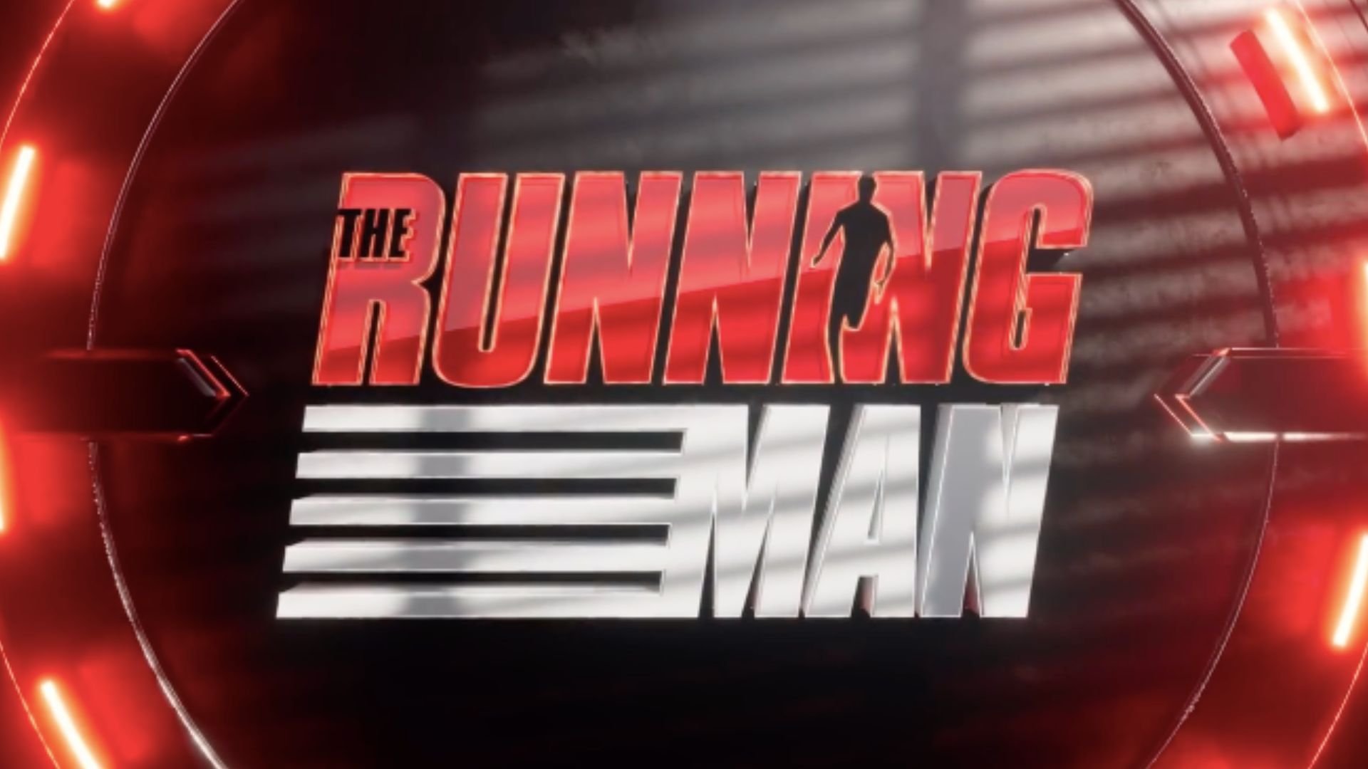The title card of The Running Man
