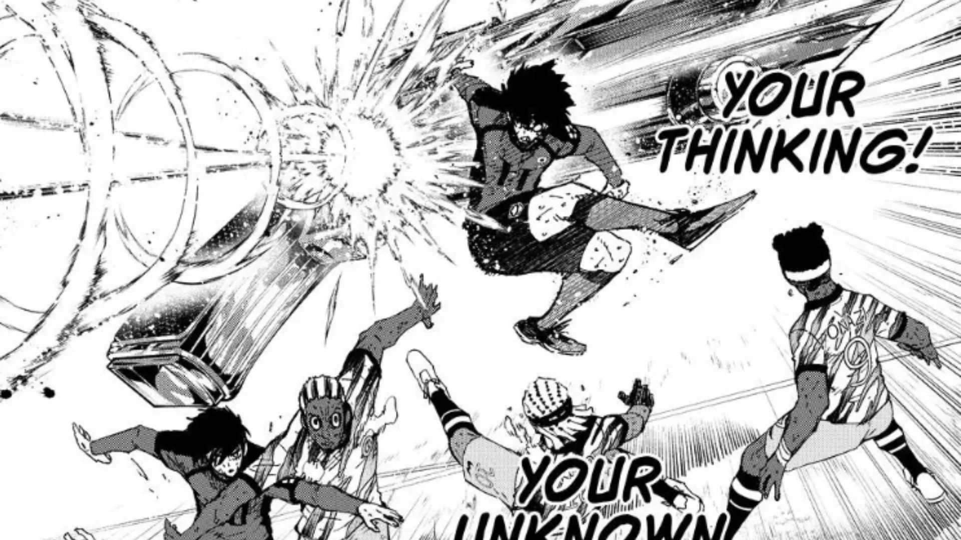 Isagi&#039;s scissor kick goal against Team Nigeria (Image Source: K Manga)