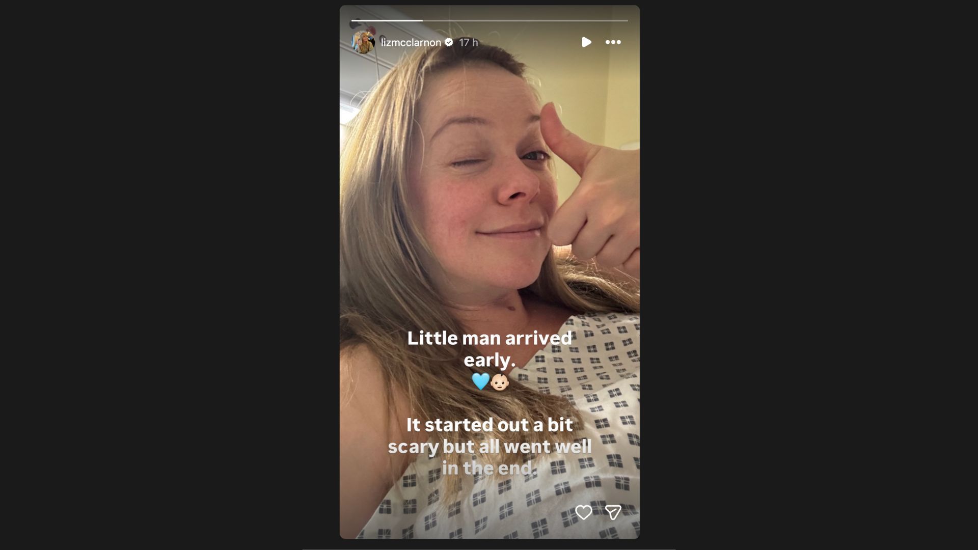 Liz McClarnon welcomes baby boy (Image via Instagram)