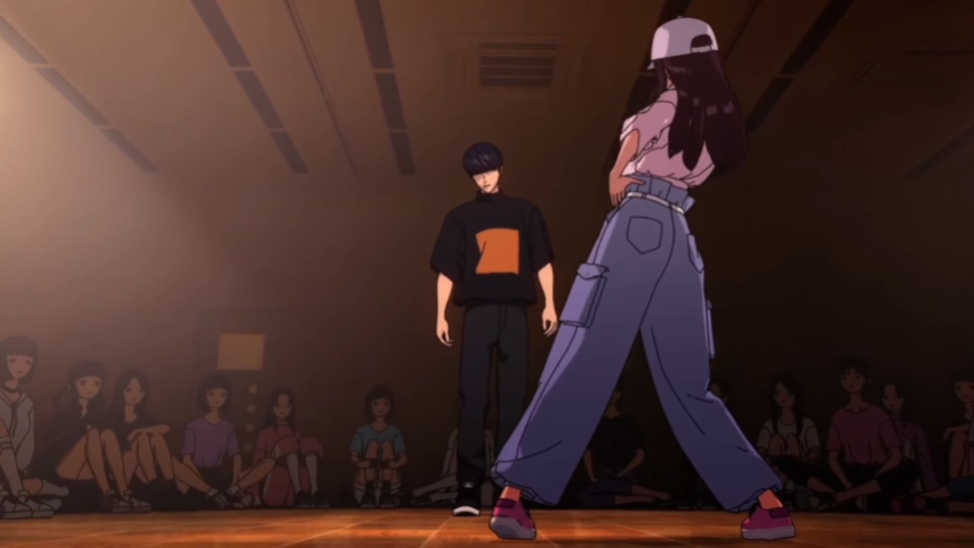 First dance battle between On and Kaboku (Image Source: Studio Madhouse)