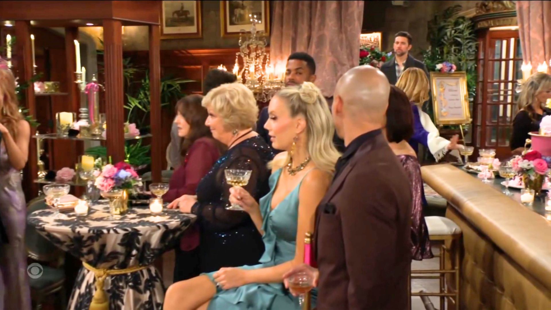 Phyllis toasted the bride and groom, but didn&#039;t drink to them on The Young and the Restless | Image: CBS